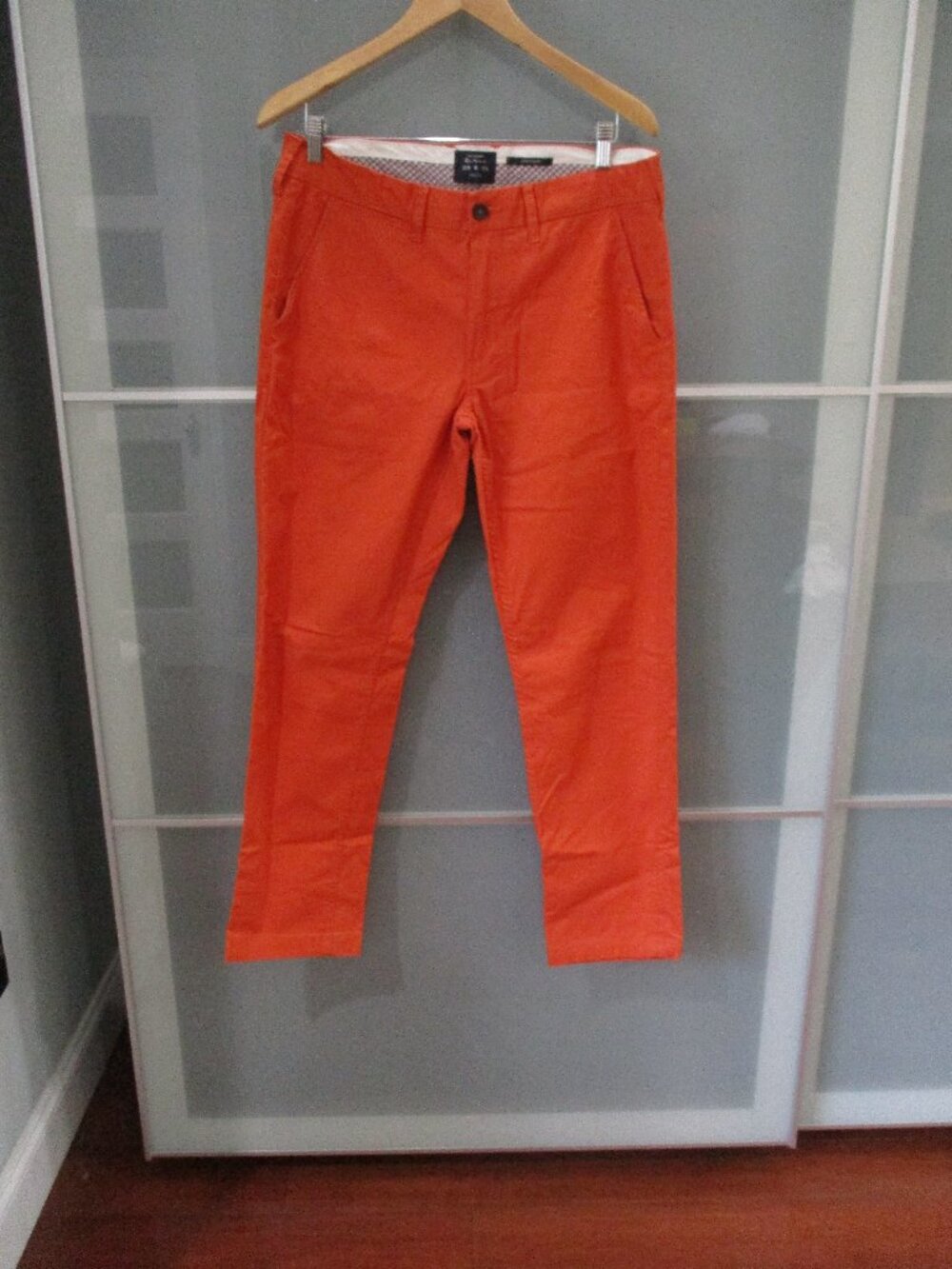 Ben Sherman Slim Stretch Fit Orange Chino Pants 33 W 32 L
